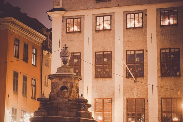 Нічний Вид Старе Місто Гумла Тан Shooting Location Sweden Stockholm — стокове фото