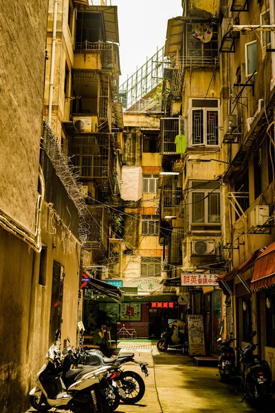 Zpět Ulici Města Macau Místo Střelby Zvláštní Správa Macaa — Stock fotografie