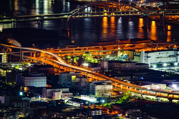 Nachtzicht Kobe Vanuit Ichige Schietplaats Kobe City Hyogo Pref — Stockfoto