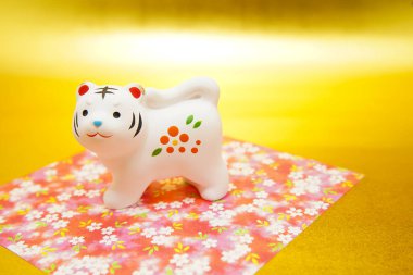 Yeni yıl kartı (2022 yılı burcu). Çekim yeri: Yokohama-şehir kanagawa ili