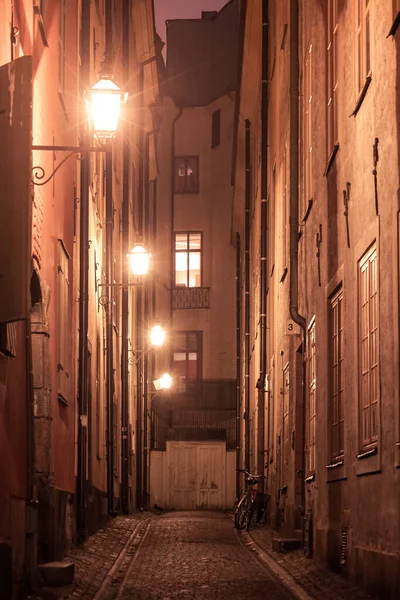 Nachtzicht Gumla Tan Old Town Schietplaats Zweden Stockholm — Stockfoto