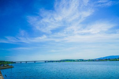 Hachirogata Adaptasyon Göleti (Akita Bölgesi). Çekim Konumu: Akita