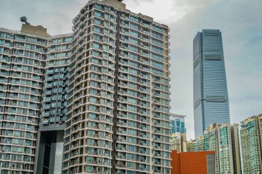 Hong Kong şehir manzarası. Çekim yeri: Hong Kong Özel Yönetim Bölgesi