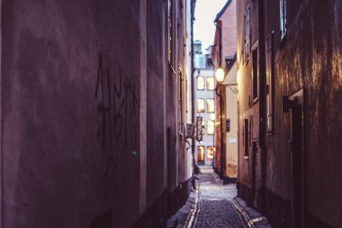 Gumlastan Old Town Alley (Stockholm). Shooting Location: Sweden, Stockholm