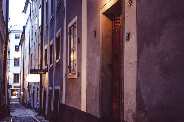Gumlastan Old Town Alley (Stockholm). Shooting Location: Sweden, Stockholm