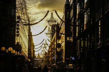 Stockholm cityscape and morning ray. Shooting Location: Sweden, Stockholm