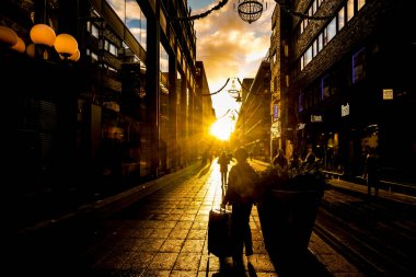 Stockholm cityscape and morning ray. Shooting Location: Sweden, Stockholm