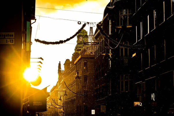 Stockholm Cityscape Morning Ray Shooting Location Sweden Stockholm — Stockfoto