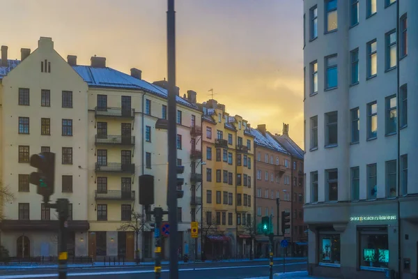 Stockholm Cityscape Morning Ray Shooting Location Sweden Stockholm — Foto de Stock