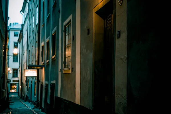 Gumlastan Old Town Alley Stockholm Shooting Location Sweden Stockholm — стокове фото
