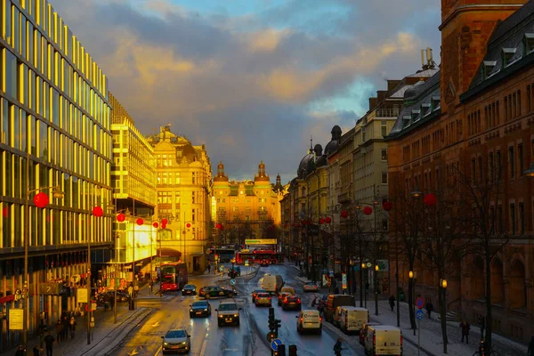 Stockholm Cityscape Morning Ray Shooting Location Sweden Stockholm — стокове фото