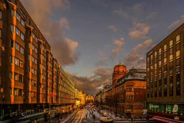 Stockholm Cityscape Morning Ray Shooting Location Sweden Stockholm — Zdjęcie stockowe