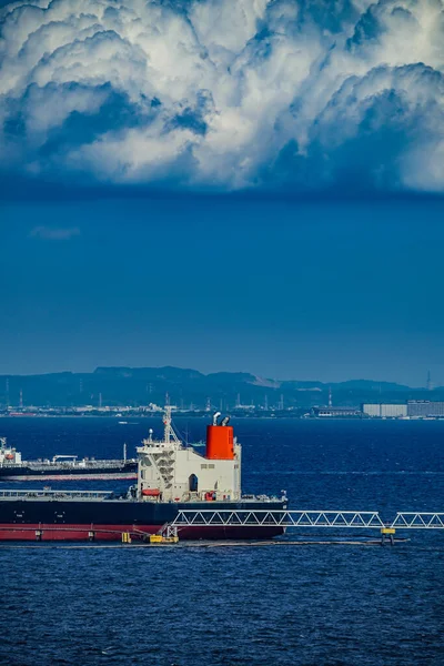 Statek Zatoki Tokijskiej Strzelanie Lokalizacja Tokio Metropolii — Zdjęcie stockowe