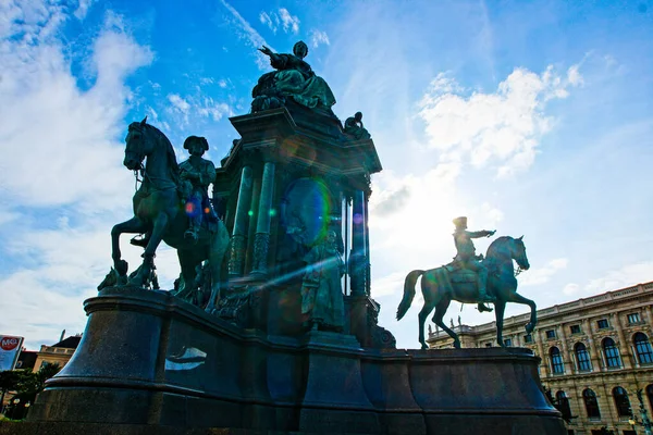 Kupferstatue Der Stadt Wien Maria Telezia Drehort Österreich Wien — Stockfoto