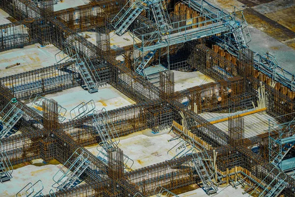 Grundlegender Bau Von Baustellen Drehort Ota Ward Tokio — Stockfoto