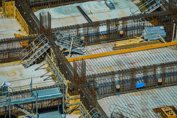 Basic construction of construction sites. Shooting Location: Ota Ward, Tokyo