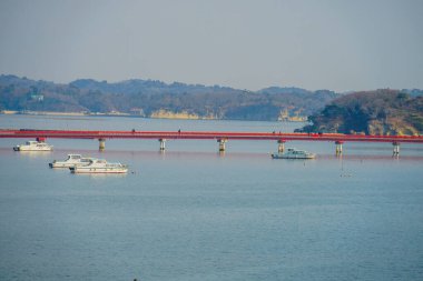 Matsushima Fukuura Köprüsü (Japonya 3). Atış yeri: Miyagi-gun Matsushima Kasabası