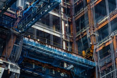 Binaların gökdelenleri. Çekim yeri: Minato-ku, Tokyo