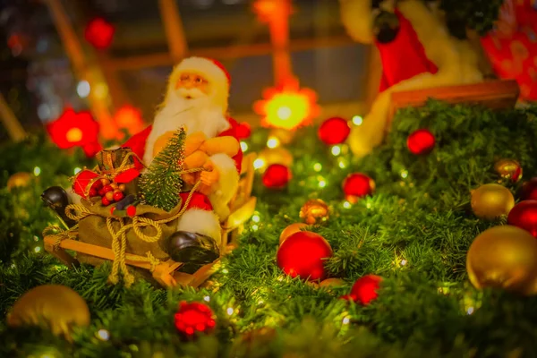 Decoração Natal Papai Noel Localização Tiroteio Minato Tokyo — Fotografia de Stock
