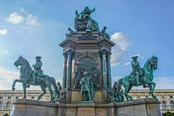 Χάλκινο Άγαλμα Της Πόλης Της Βιέννης Maria Telezia Τοποθεσία Αυστρία — Φωτογραφία Αρχείου