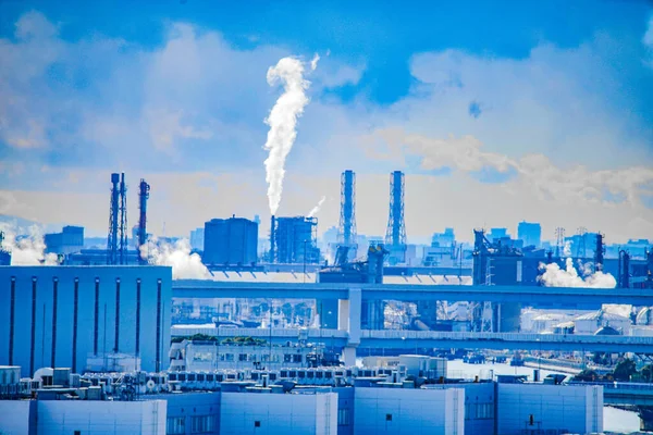 Zona Industrial Keihin Aeroporto Haneda Localização Tiro Kawasaki City Kanagawa — Fotografia de Stock