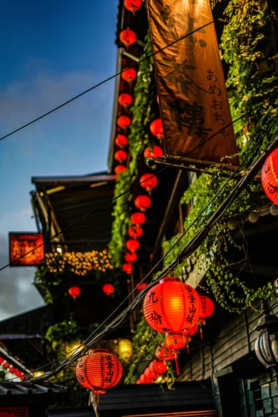 Jiuzhai Sokağının Tayvan Aydınlığı Atış Yeri Tayvan Taipei — Stok fotoğraf