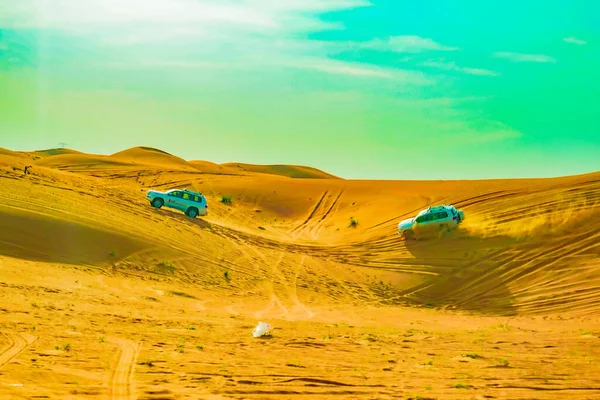 Deserto Arabo Land Cruiser Luogo Delle Riprese Dubai — Foto Stock