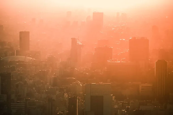 Здания Токио Закатное Небо Место Съемок Сумида Уорд Токио — стоковое фото