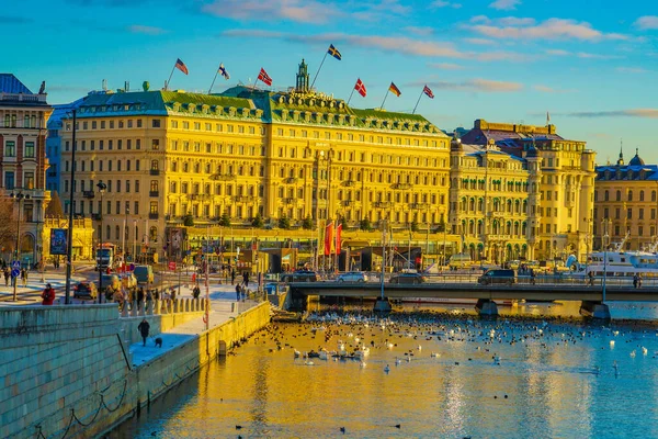 Stockholms Morning Ray Suecia Ubicación Del Disparo Suecia Estocolmo — Foto de Stock