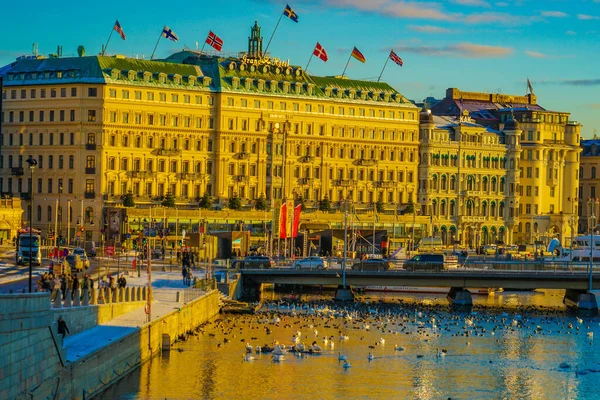 Stockholms Morning Ray Suecia Ubicación Del Disparo Suecia Estocolmo — Foto de Stock