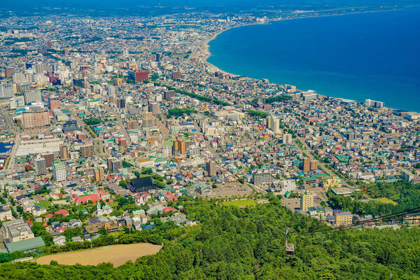 Hakodate cityscape (photographed from Mt. Hakodate). Shooting Location: Hokkaido Hakodate City