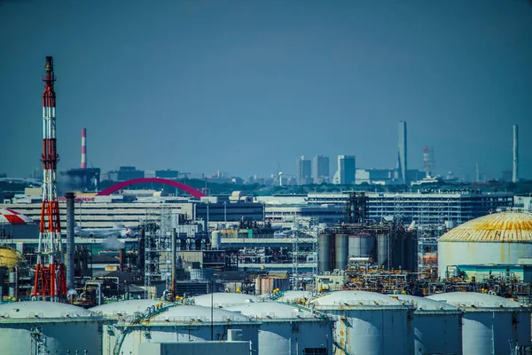 Skupina Rostlin Keihinském Průmyslu Místo Střelby Kawasaki City Prefektura Kanagawa — Stock fotografie