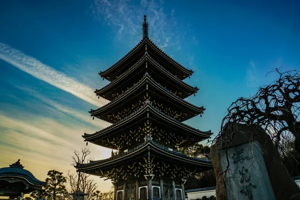 Vijf Tempel Toren Kawasaki City Misoji Schietplaats Kawasaki City Prefectuur — Stockfoto