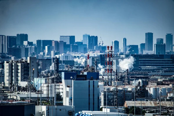 Pflanzengruppe Der Keihin Industrie Drehort Kawasaki City Präfektur Kanagawa — Stockfoto