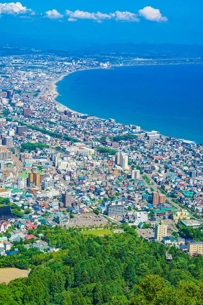 Stadtbild Von Hakodate Fotografiert Vom Berg Hakodate Drehort Hokkaido Hakodate — Stockfoto