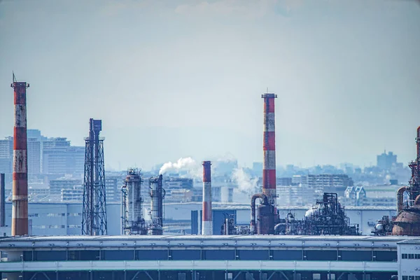 Skupina Rostlin Keihinském Průmyslu Místo Střelby Kawasaki City Prefektura Kanagawa — Stock fotografie