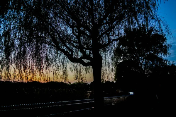 Vista Pôr Sol Governanta Localização Tiro Adachi Tóquio — Fotografia de Stock