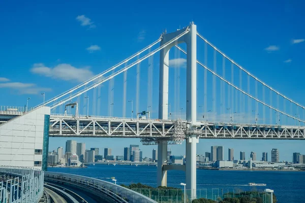 Krajina Duhovým Mostem Místo Střelby Minato Tokio — Stock fotografie