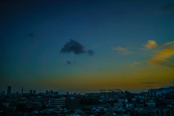 横滨的大嘴巴和夜景 射击地点 横滨市金川区 — 图库照片
