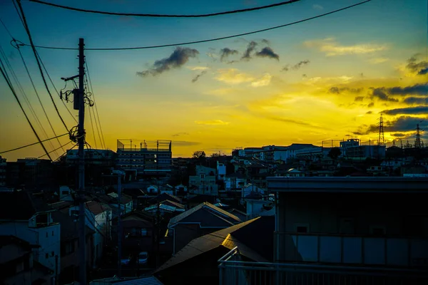 Yokohama Shi Koca Ağız Akşam Manzarası Çekim Yeri Yokohama Şehri — Stok fotoğraf