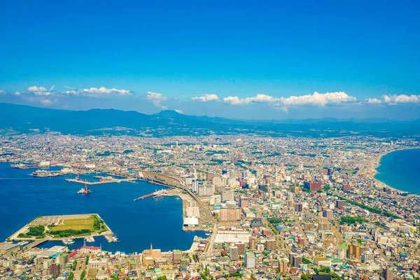 Hakodate Stadsbild Fotograferad Från Hakodat Skytteläge Hokkaido Hakodate City — Stockfoto