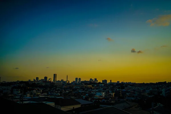 Yokohama Shi Большой Рот Вечерний Вид Место Съемки Район Иокогама — стоковое фото