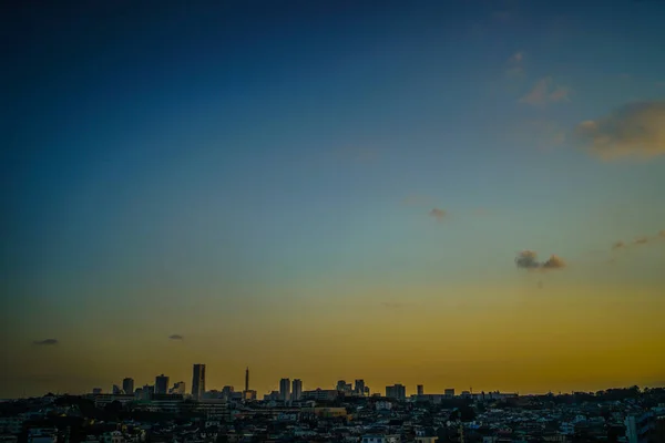 Yokohama Shi Stor Mun Och Kvällsutsikt Skytte Plats Yokohama City — Stockfoto