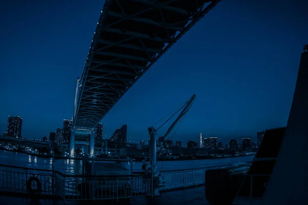Landschaft Mit Regenbogenbrücke Drehort Minato Tokio — Stockfoto