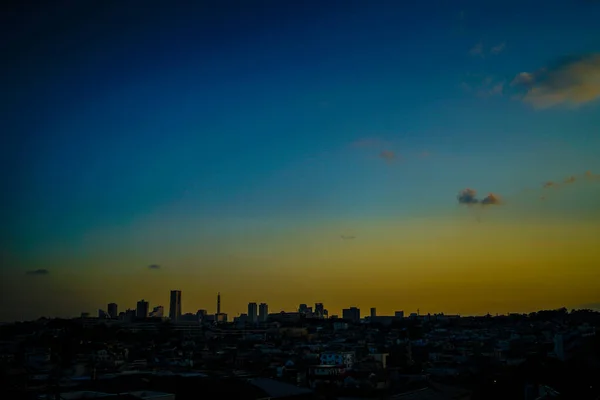 Yokohama Shi Duży Usta Widok Wieczorem Miejsce Fotografowania Yokohama City — Zdjęcie stockowe