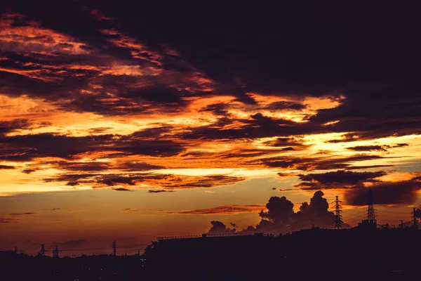 Nubes Atardecer Cielo Ubicación Del Disparo Tokyo Chofu City — Foto de Stock