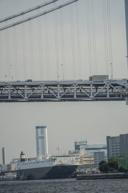 Gökkuşağı Köprüsü 'nün manzarası. Çekim yeri: Minato-ku, Tokyo