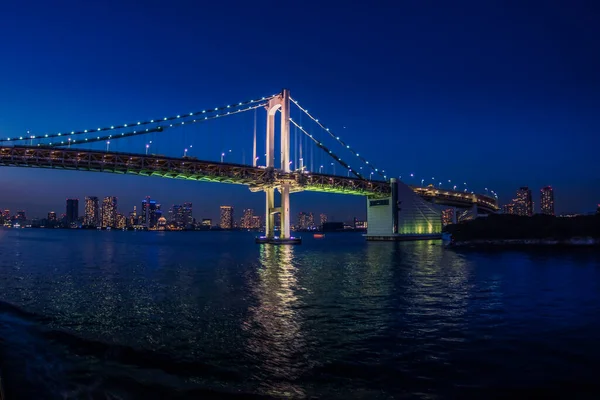 Landschaft Mit Regenbogenbrücke Drehort Minato Tokio — Stockfoto