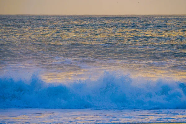 Black Beach Och Sunset Island Fotografering Plats Island — Stockfoto