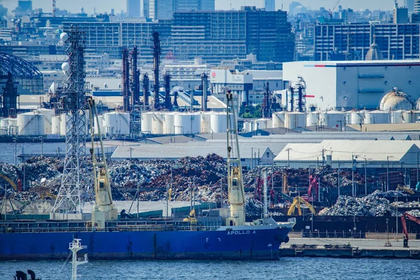 Skupina Rostlin Keihinském Průmyslu Místo Střelby Kawasaki City Prefektura Kanagawa — Stock fotografie